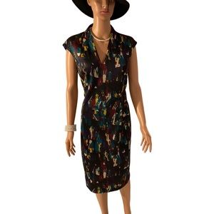 Kasper multi colored sheath dress size 12